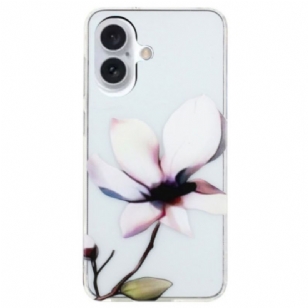 Coque iPhone 16 Fleur Blanche