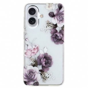 Coque iPhone 16 Pivoines