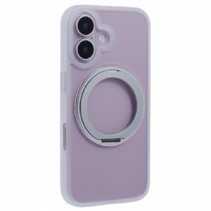 Coque iPhone 16 Support Intégré et Porte-Anneau Rotatif