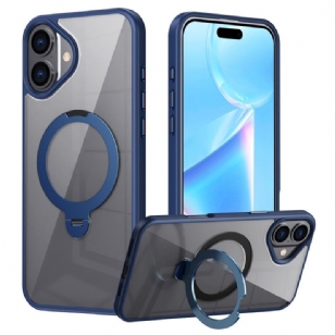 Coque iPhone 16 Transparente Anneau-Support Magnétique