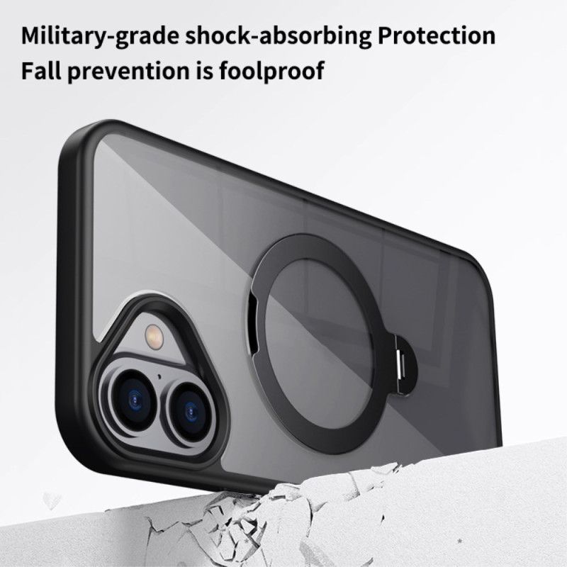 Coque iPhone 16 Transparente Anneau-Support Magnétique