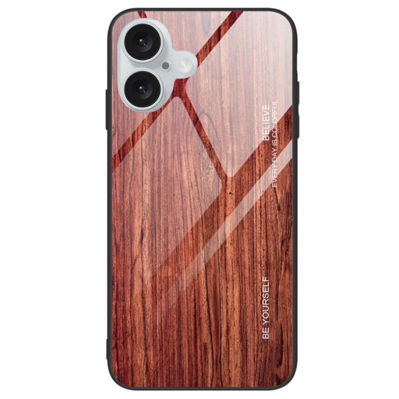 Coque iPhone 16 Verre Trempé Bois