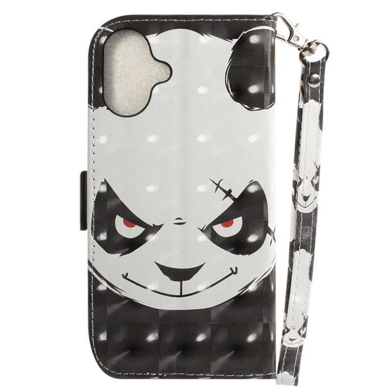 Housse iPhone 16 Angry Panda à Lanière