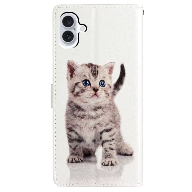 Housse iPhone 16 Chaton à Lanière