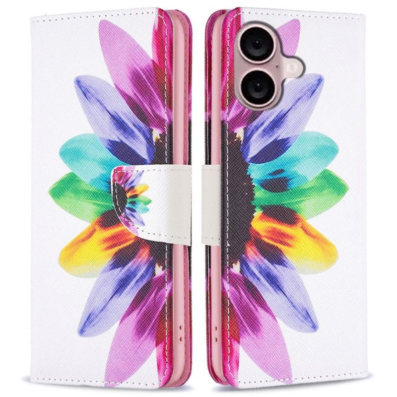 Housse iPhone 16 Fleur Aquarelle