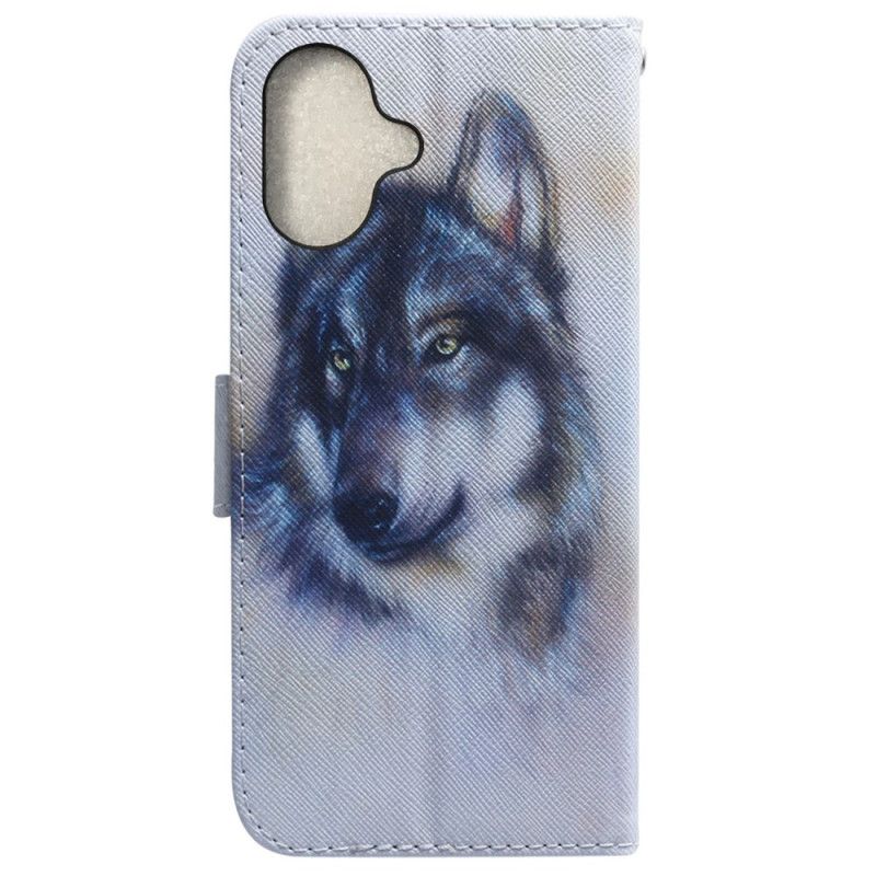 Housse iPhone 16 Loup Aquarelle