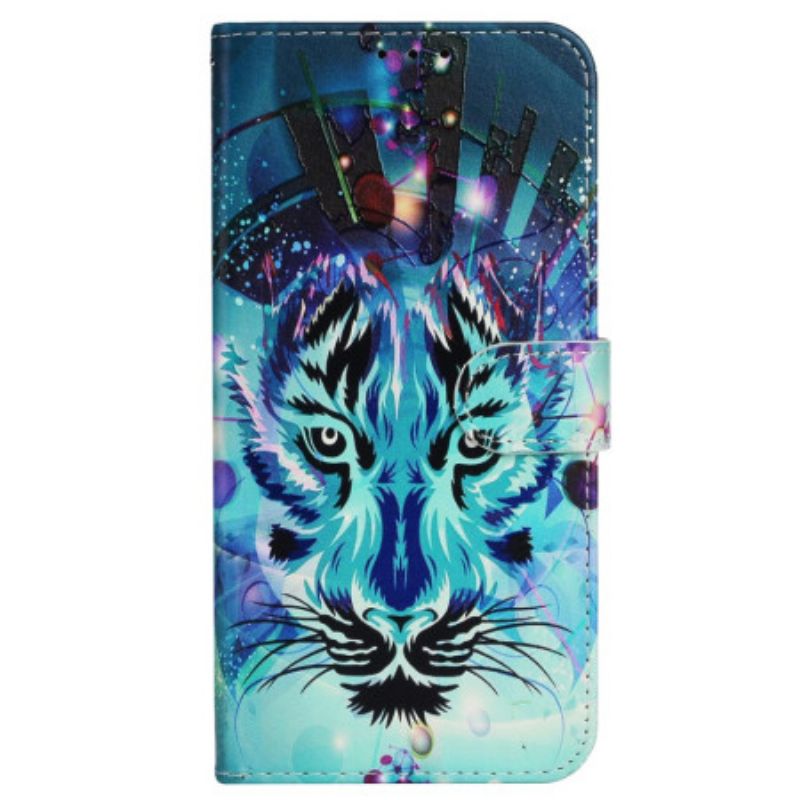 Housse iPhone 16 Motif Loup à lanière