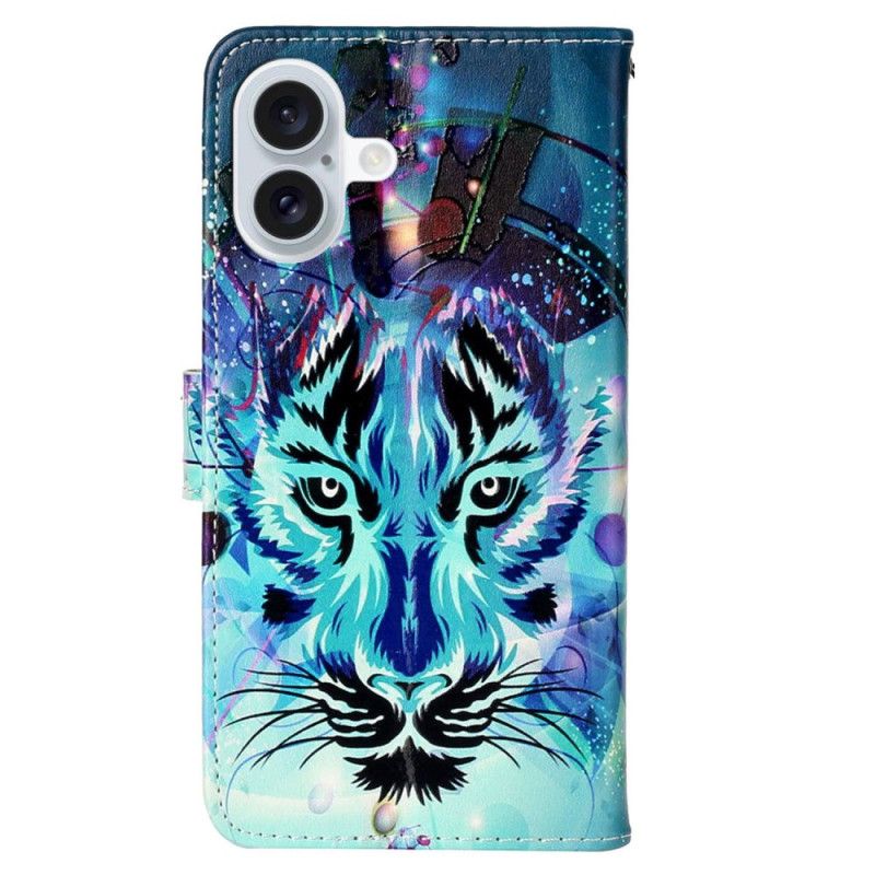 Housse iPhone 16 Motif Loup à lanière