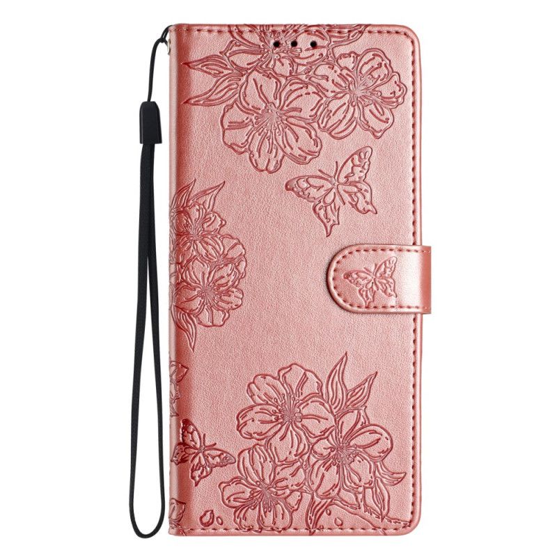 Housse iPhone 16 Motif Papillons et Fleurs