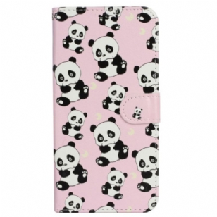 Housse iPhone 16 Pandas à Lanière