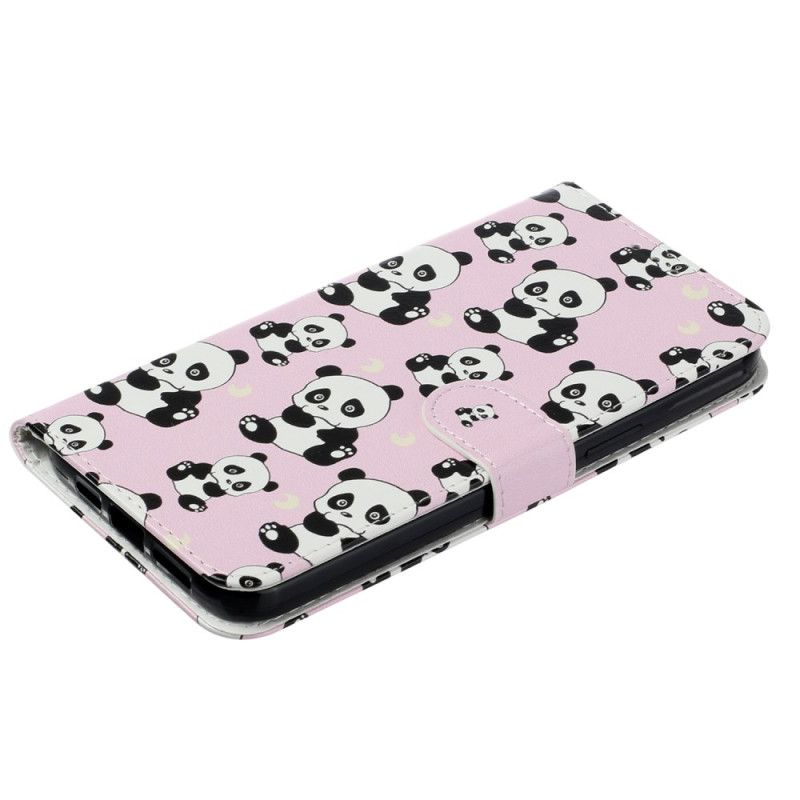 Housse iPhone 16 Pandas à Lanière