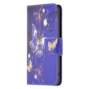 Housse iPhone 16 Papillons sur Fond Violet