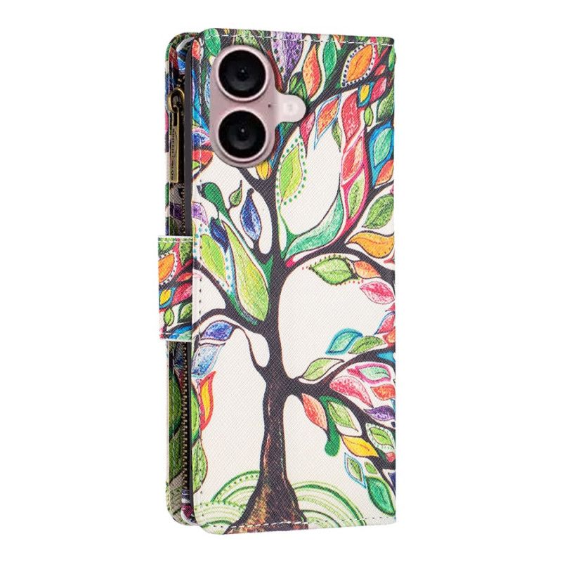 Housse iPhone 16 Portefeuille Arbre de Vie