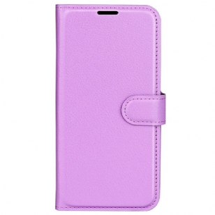 Housse iPhone 16 Simili Cuir Litchi