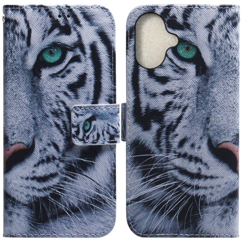 Housse iPhone 16 Tigre Blanc