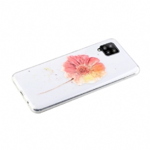 Coque Samsung Galaxy A12 / M12 fleur aquarelle