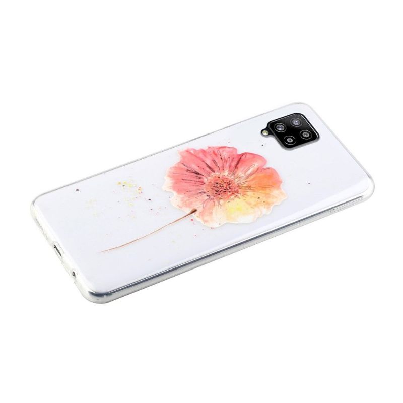 Coque Samsung Galaxy A12 / M12 fleur aquarelle