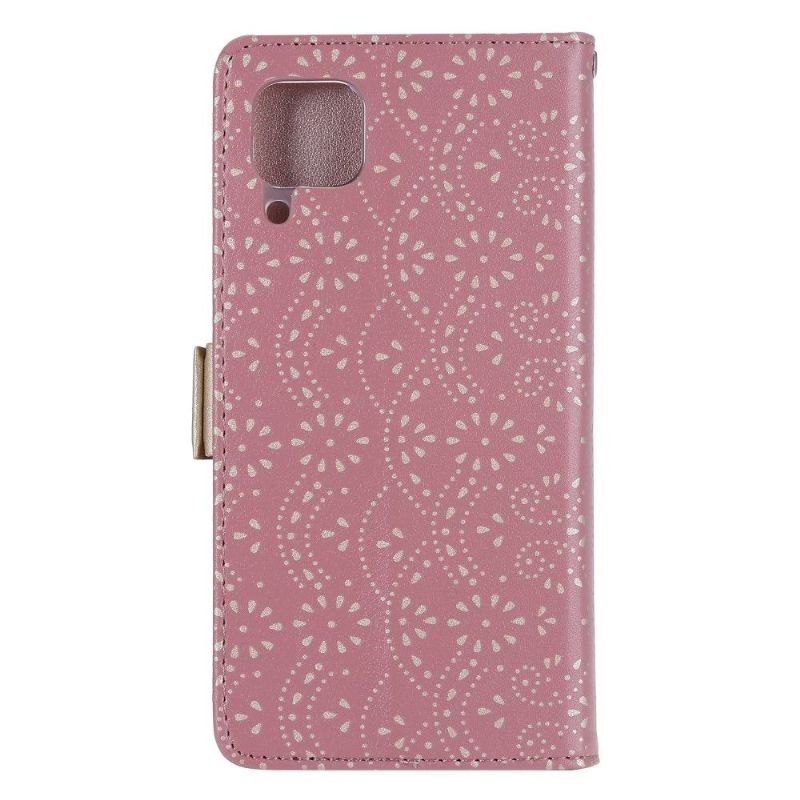 Housse Portefeuille Samsung Galaxy A12 / M12 Dentelle Romance