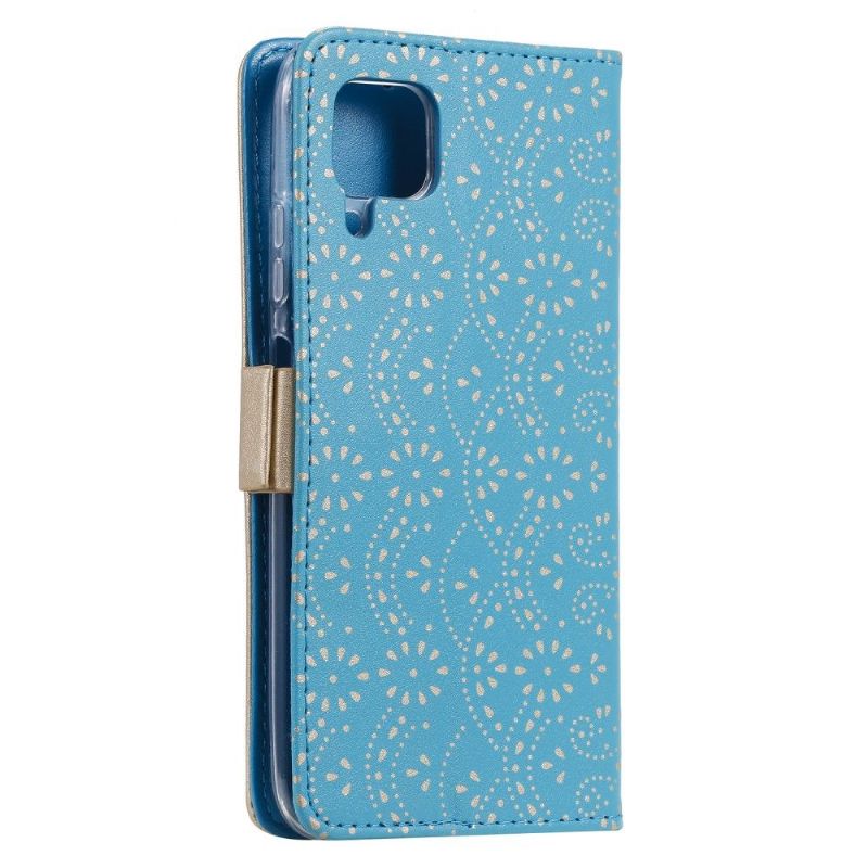 Housse Portefeuille Samsung Galaxy A12 / M12 Dentelle Romance