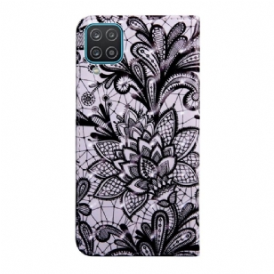 Housse Samsung Galaxy A12 / M12 Dentelle Fleur