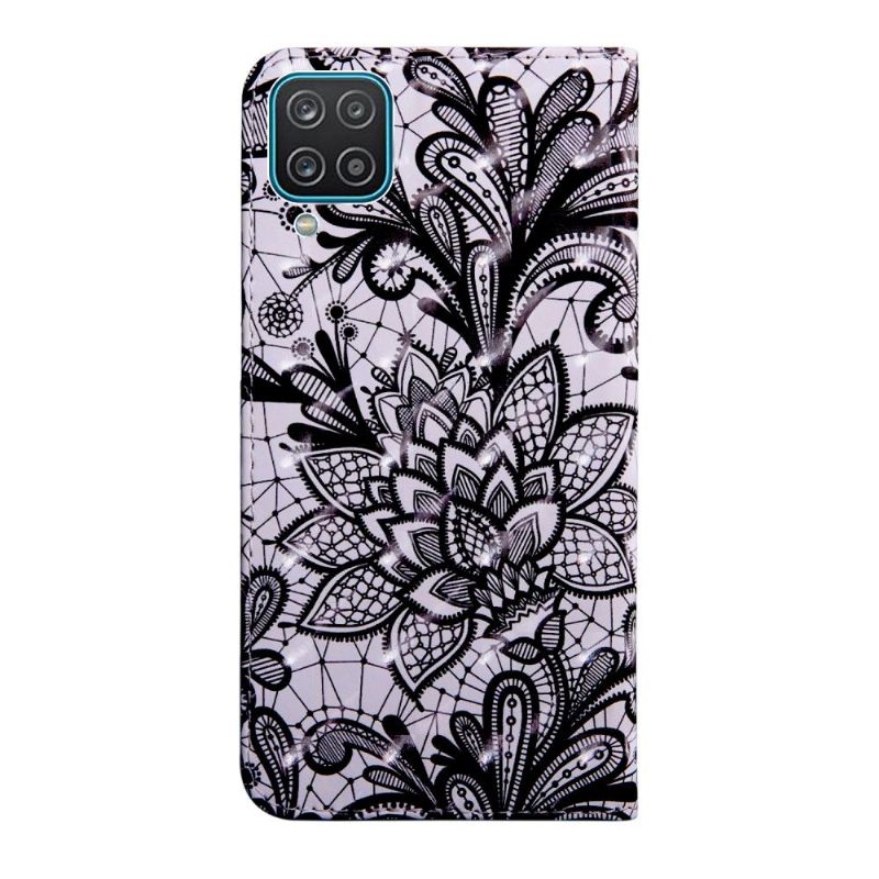 Housse Samsung Galaxy A12 / M12 Dentelle Fleur