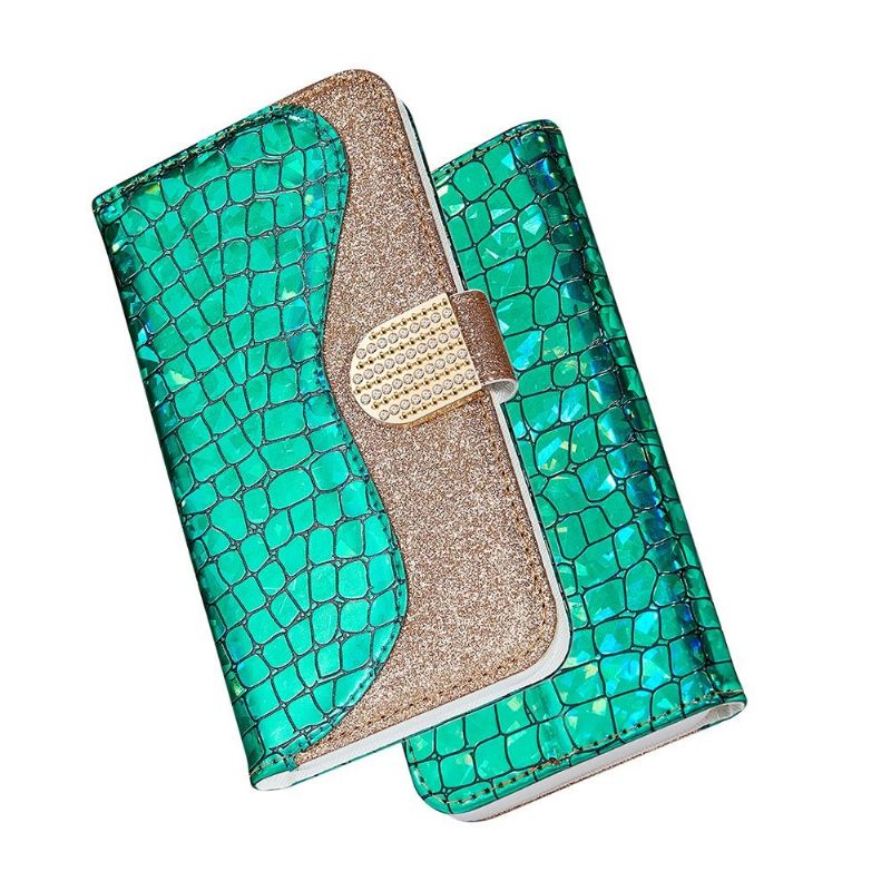 Housse Samsung Galaxy A12 / M12 Luxury Croco Paillettes