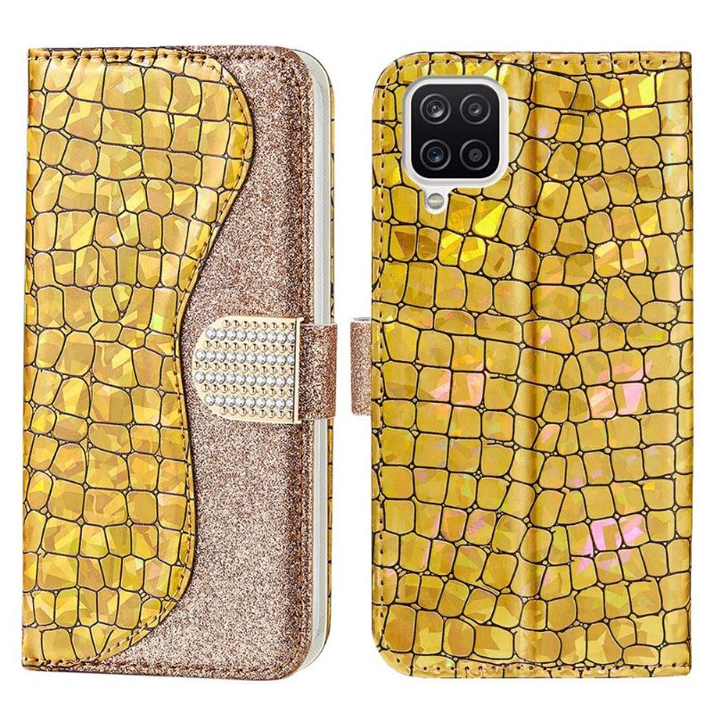 Housse Samsung Galaxy A12 / M12 Luxury Croco Paillettes