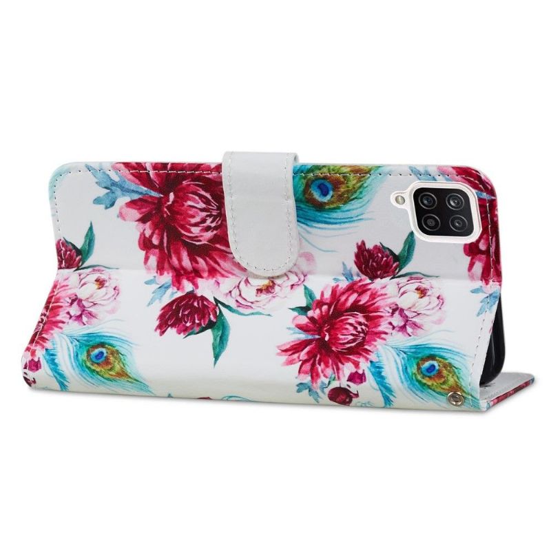 Housse Samsung Galaxy A12 / M12 Paon fleur