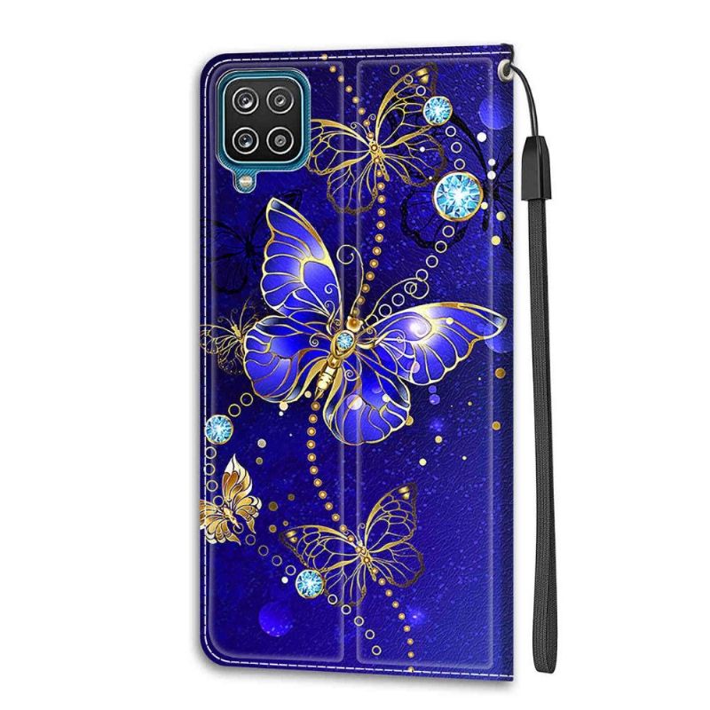 Housse Samsung Galaxy A12 / M12 Papillon violet