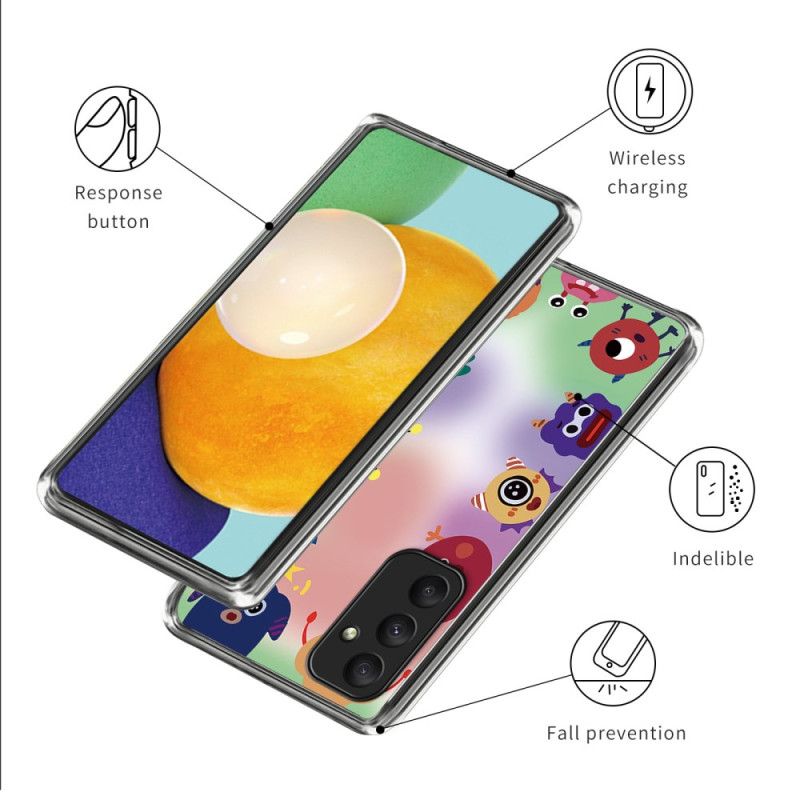 Coque amsung Galaxy A55 5G Monstres Cartoon