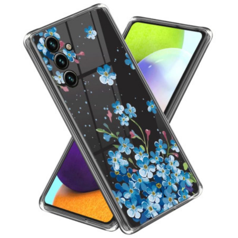 Coque Samsung Galaxy A55 5G Fleurs Bleues