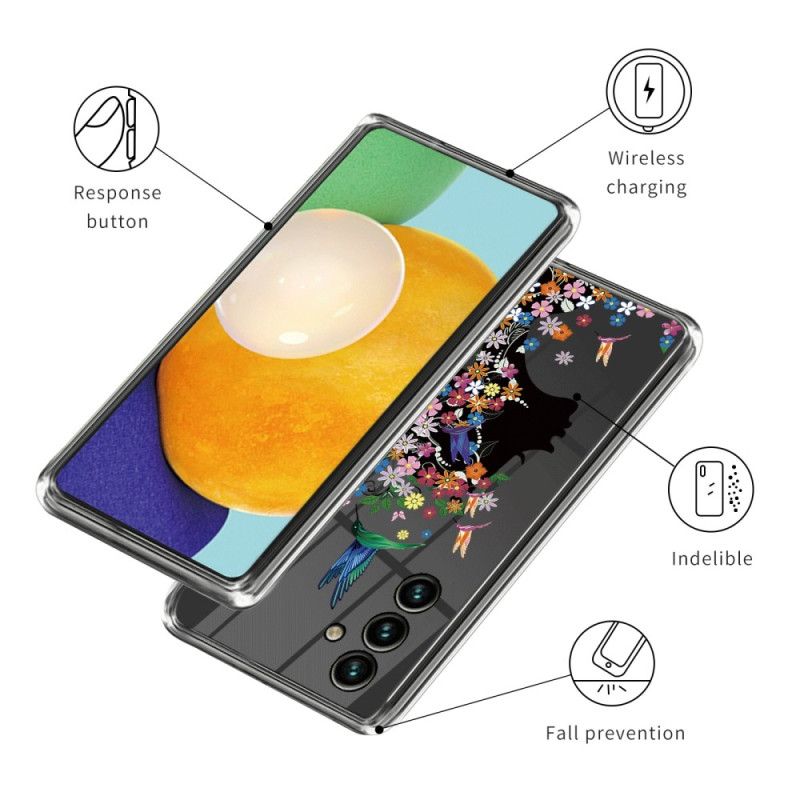 Coque Samsung Galaxy A55 5G Tête Fleurie