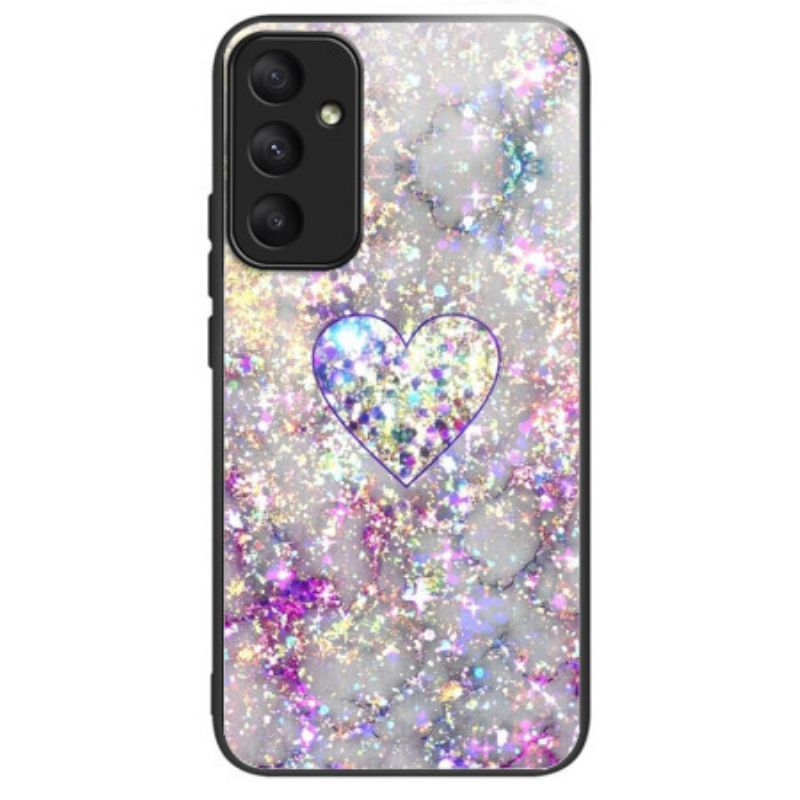 Coque Samsung Galaxy A55 5G Verre Trempé Cœur Brillant