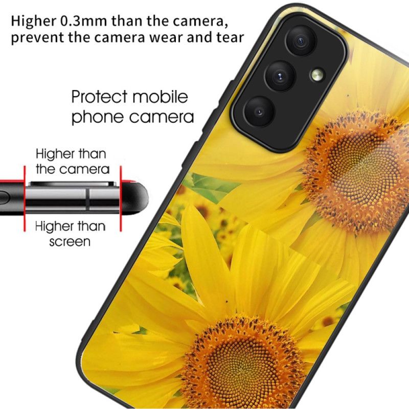 Coque Samsung Galaxy A55 5G Verre Trempé Tournesols