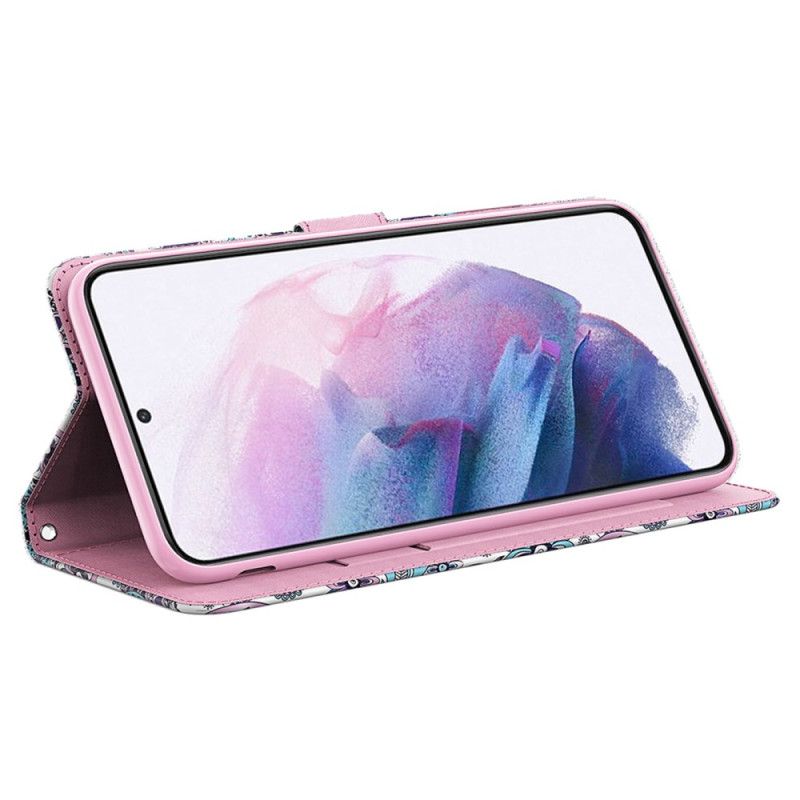 Housse Samsung Galaxy A55 5G Impatiens à Lanière