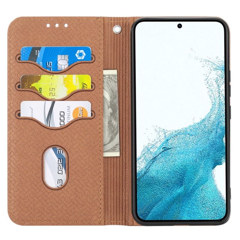 Housse Samsung Galaxy A55 5G Texture Tissée avec Lanière