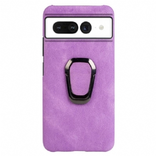 Coque Google Pixel 7 Effet Cuir Anneau-Support