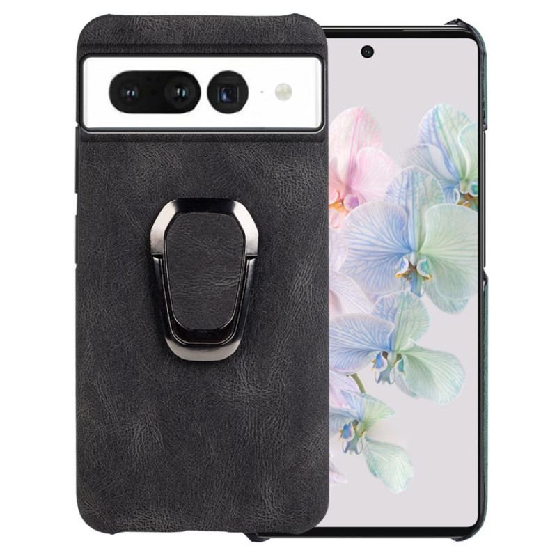 Coque Google Pixel 7 Effet Cuir Anneau-Support