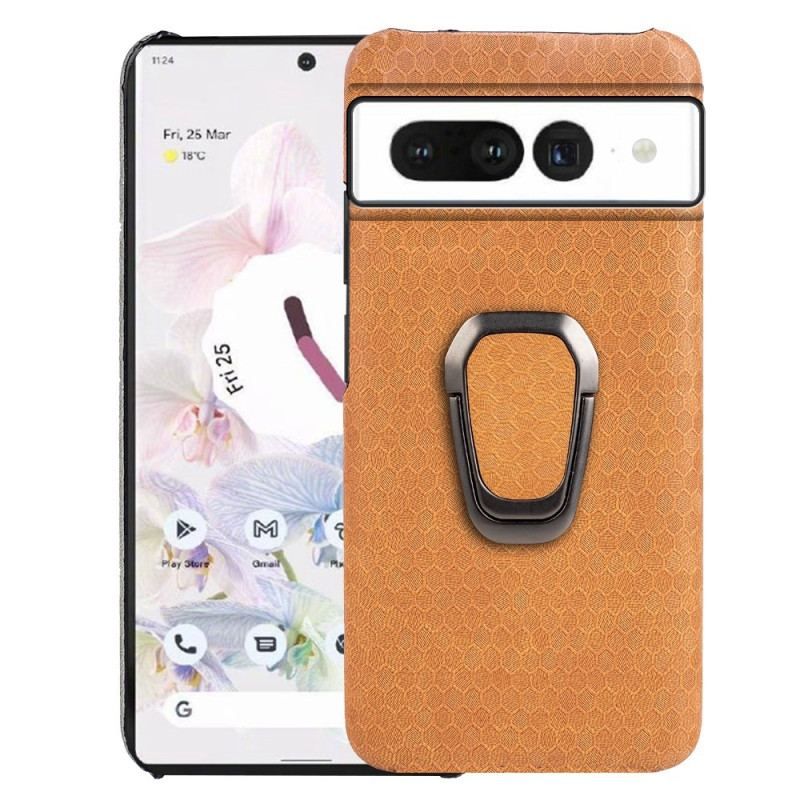 Coque Google Pixel 7 Nid d'Abeille avec Anneau-Support