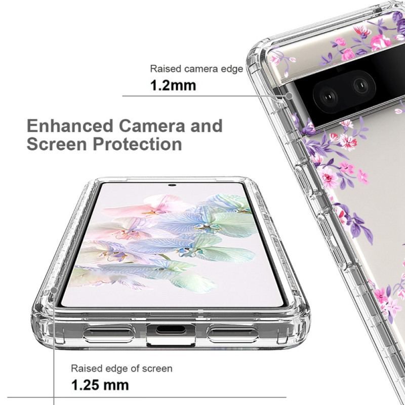 Coque Google Pixel 7 Transparente Fleurs