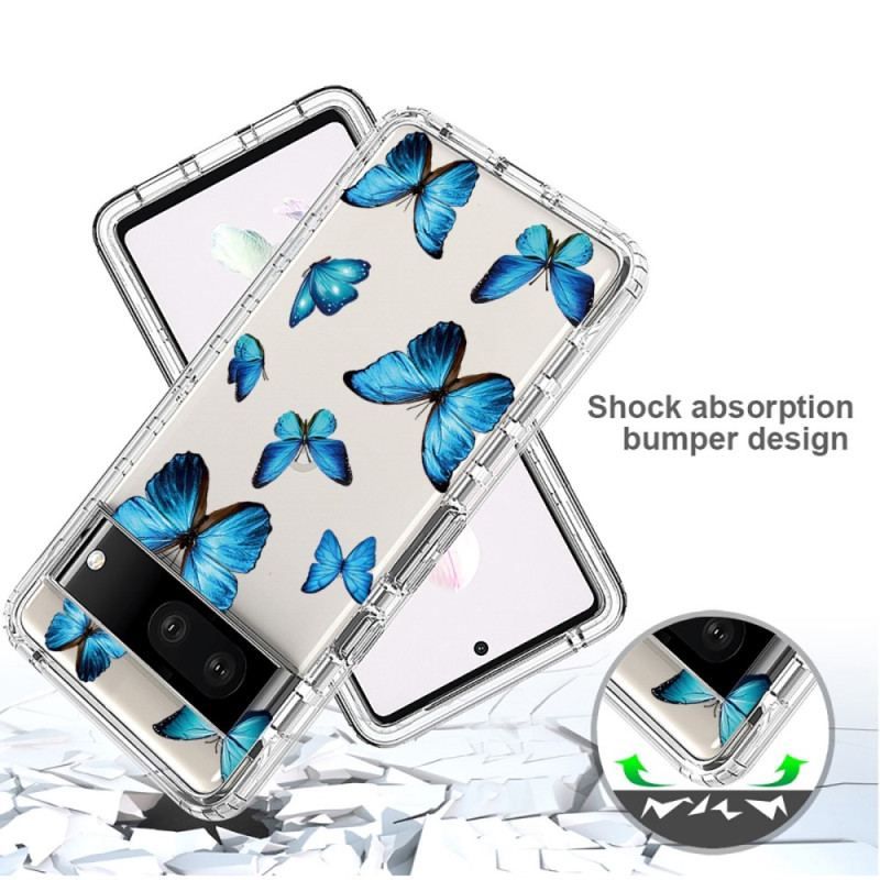 Coque Google Pixel 7 Transparente Papillons