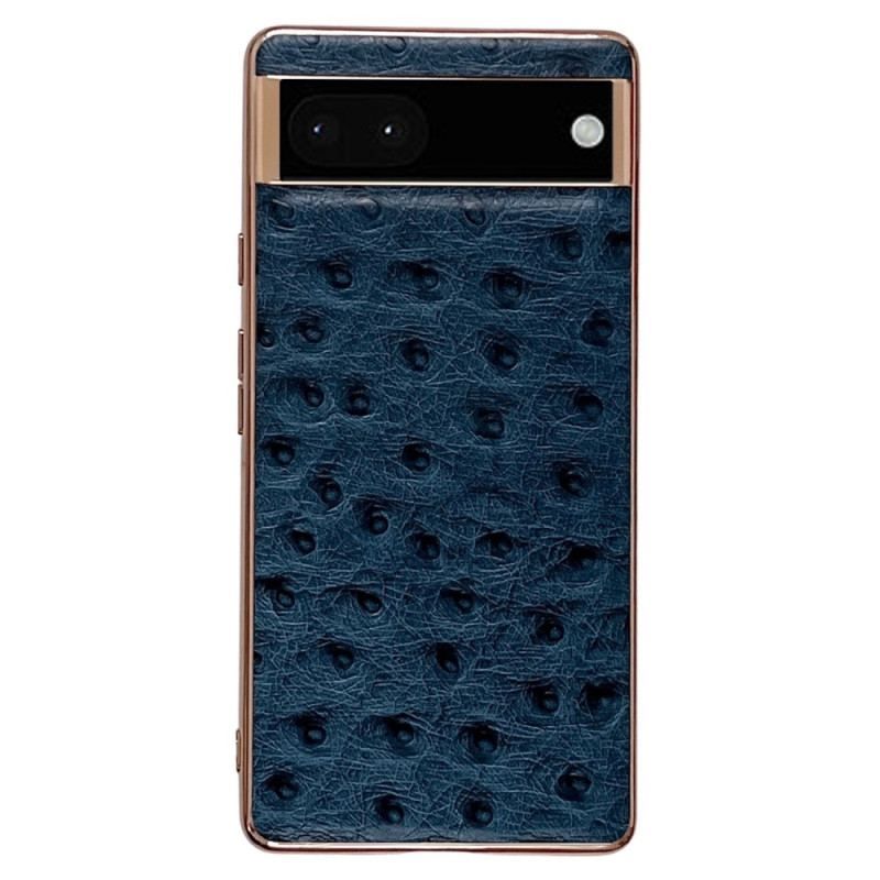 Coque Google Pixel 7 Véritable Cuir Style Autruche