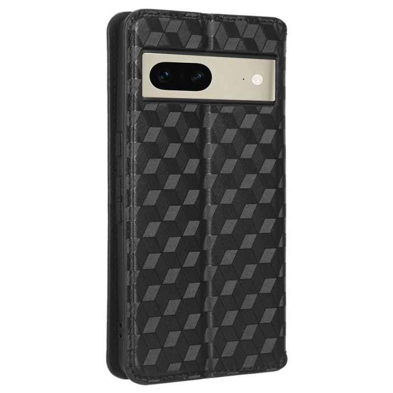 Flip Cover Google Pixel 7 Cubes 3D