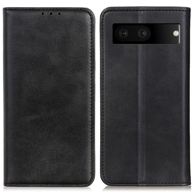 Flip Cover Google Pixel 7 Cuir Fendu Classique