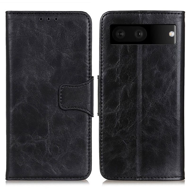 Housse Google Pixel 7 Cuir Fendu Fermoir Réversible