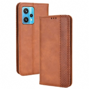 Flip Cover Realme 9 5G Effet Cuir Vintage Stylisé