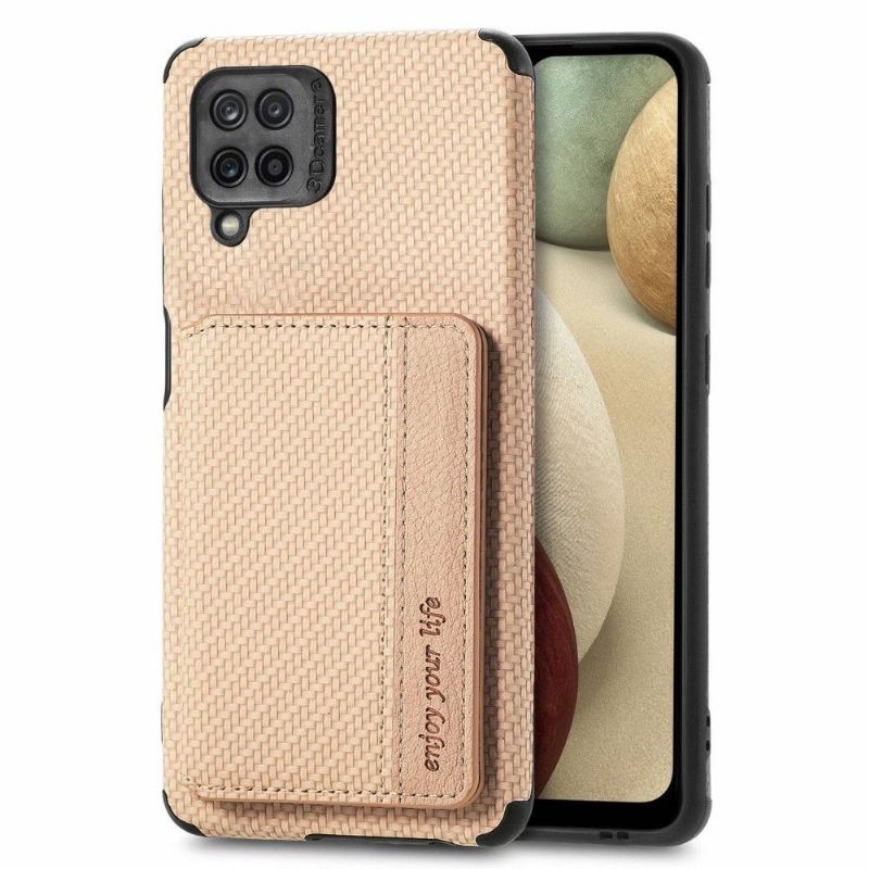 Coque Samsung Galaxy M33 5G Fibre Carbone Porte Cartes Fonction Support