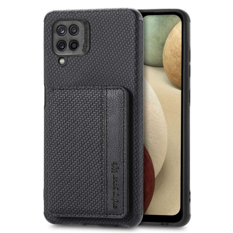 Coque Samsung Galaxy M33 5G Fibre Carbone Porte Cartes Fonction Support