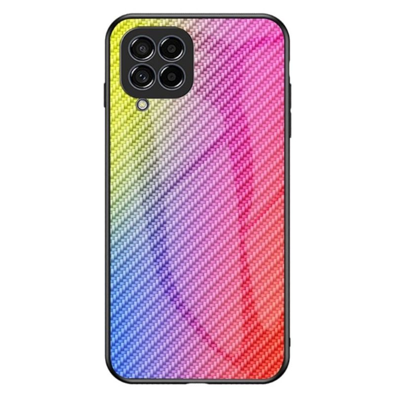 Coque Samsung Galaxy M33 5G style fibre carbone en verre trempé