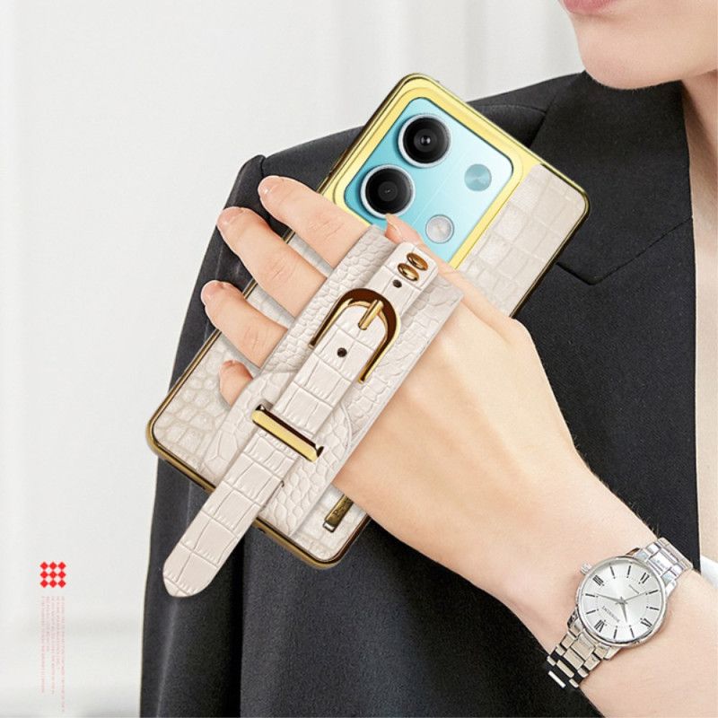 Coque Xiaomi Redmi Note 13 5G Design Bracelet et Texture Crocodile